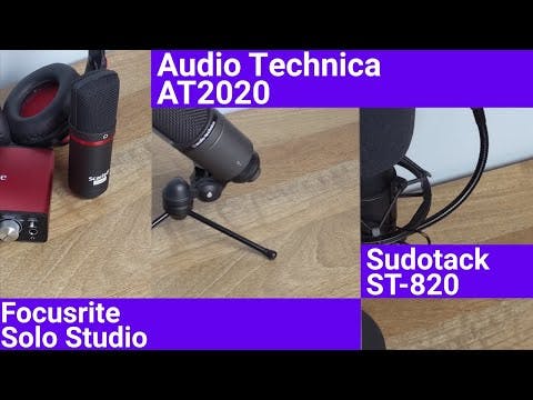 Budget Microphones Comparison - Focusrite V Audio-Technica V Sudotack