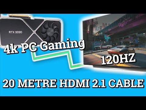 4k 120hz VRR PC Gaming in Any Room Using a Long-range Ruipro Fibre HDMI 2.1 Cable